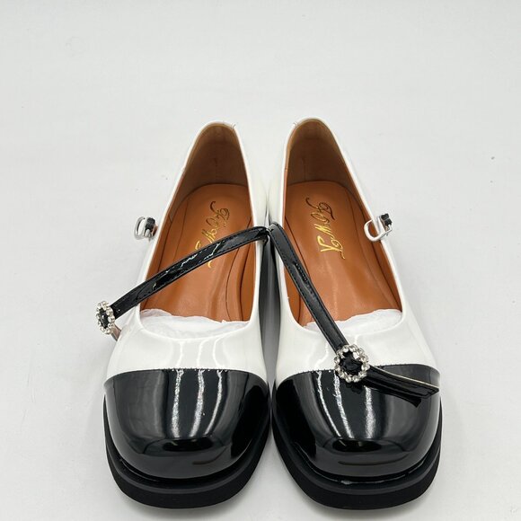 FOWT White Closed Toe Mary Jane Pumps Round Toe Slip On Ballet Flats Comfy Shoes - Picture 3 of 8